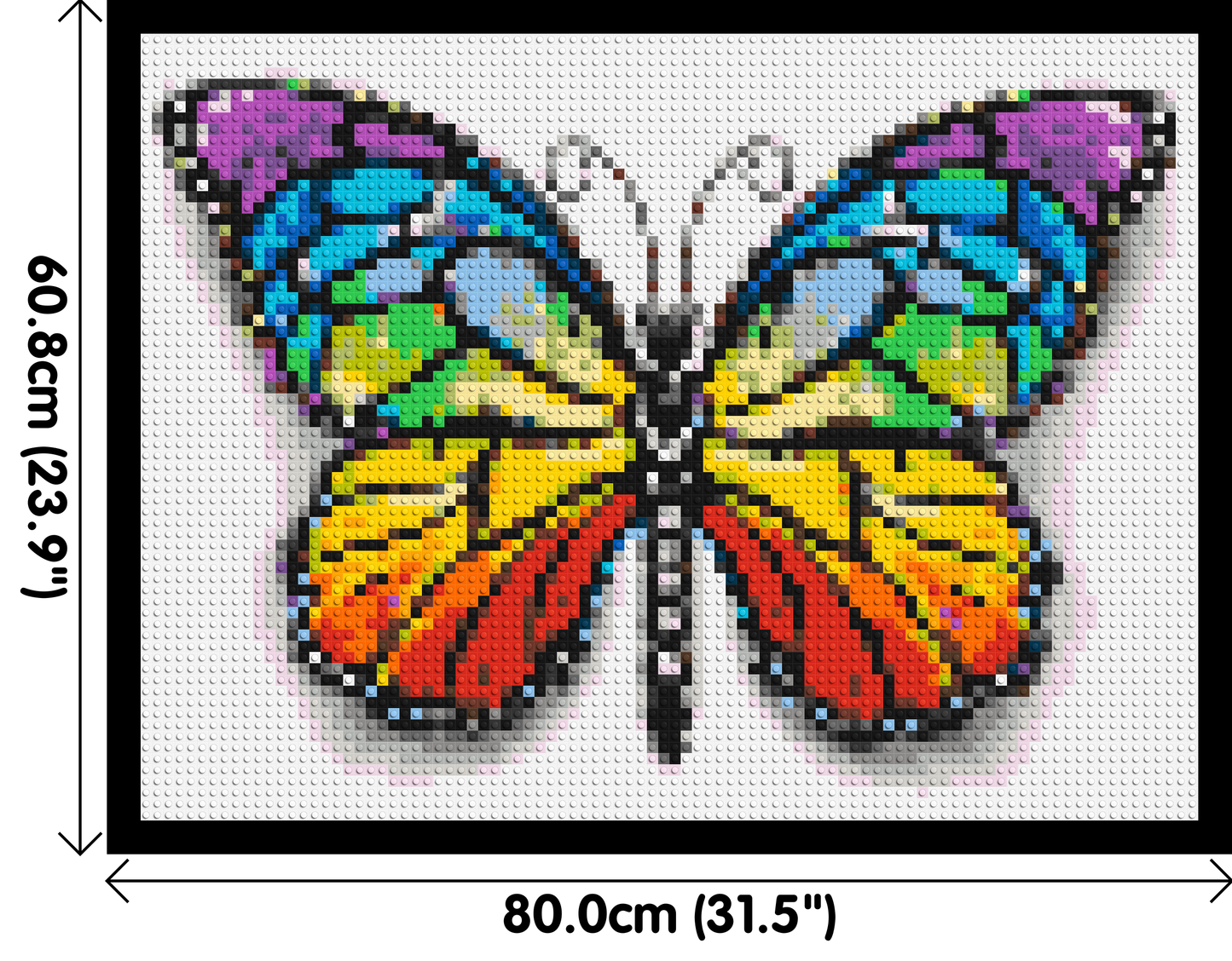 Butterfly Colourful Pop Art  - Brick Art Mosaic Kit 4x3 large