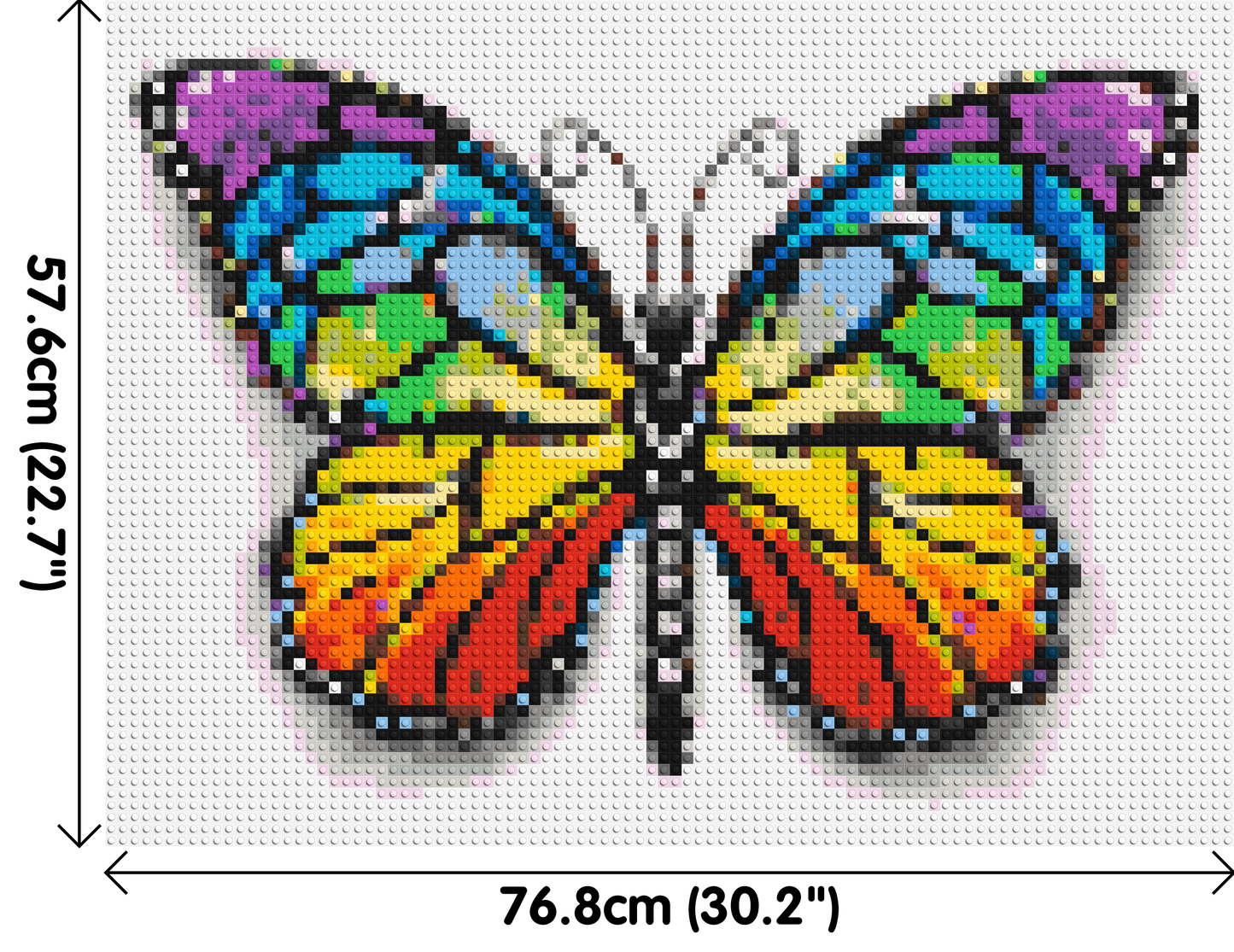 Butterfly Colourful Pop Art  - Brick Art Mosaic Kit 4x3 large