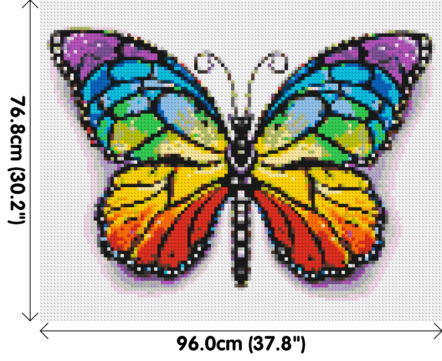 Butterfly Colourful Pop Art  - Brick Art Mosaic Kit 5x4 large