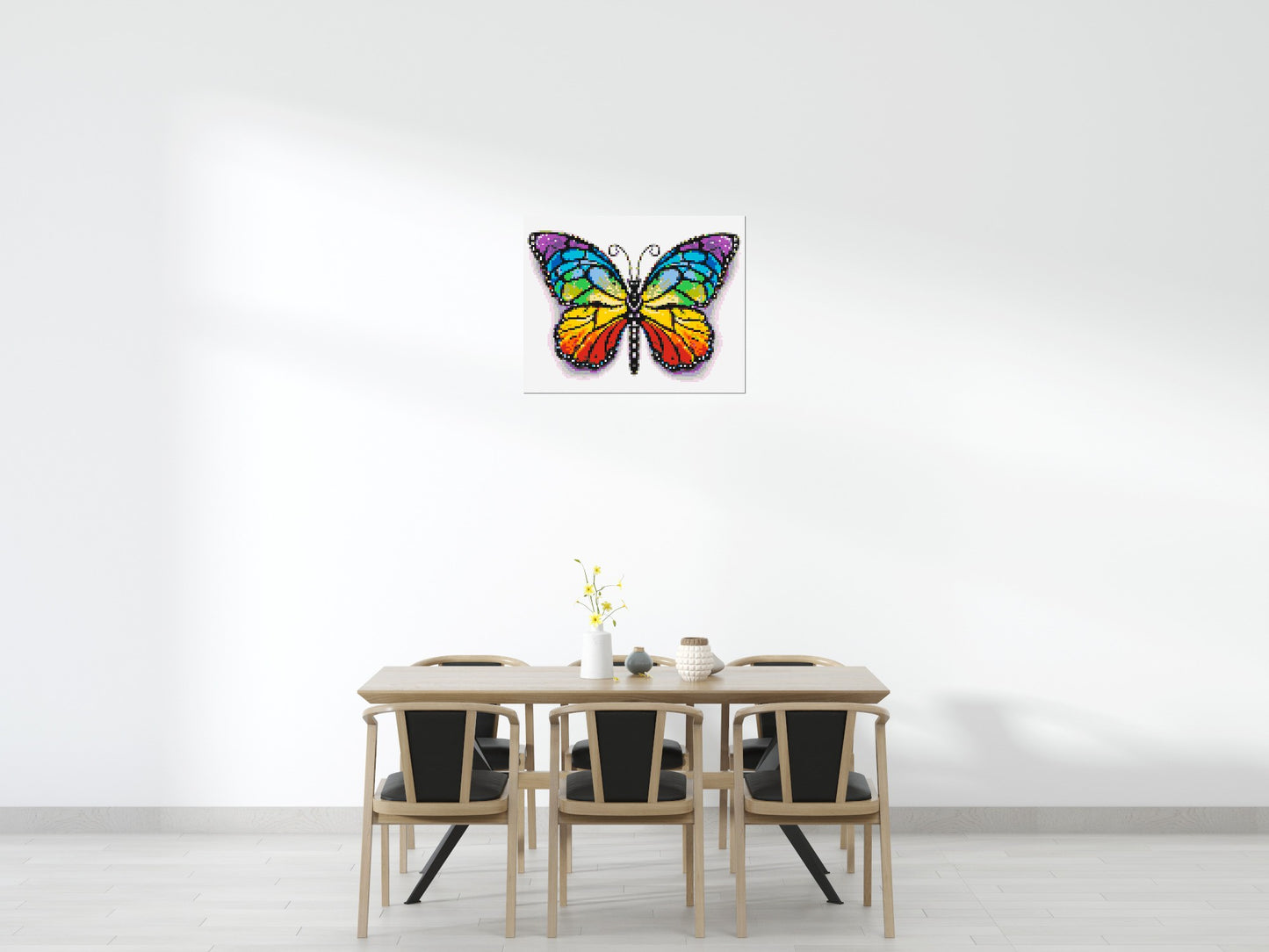 Butterfly Colourful Pop Art  - Brick Art Mosaic Kit 5x4 large