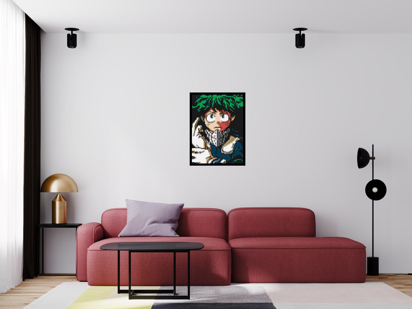 Izuku Midoriya Pixel Art - Brick Art Mosaic Kit 3x4 large