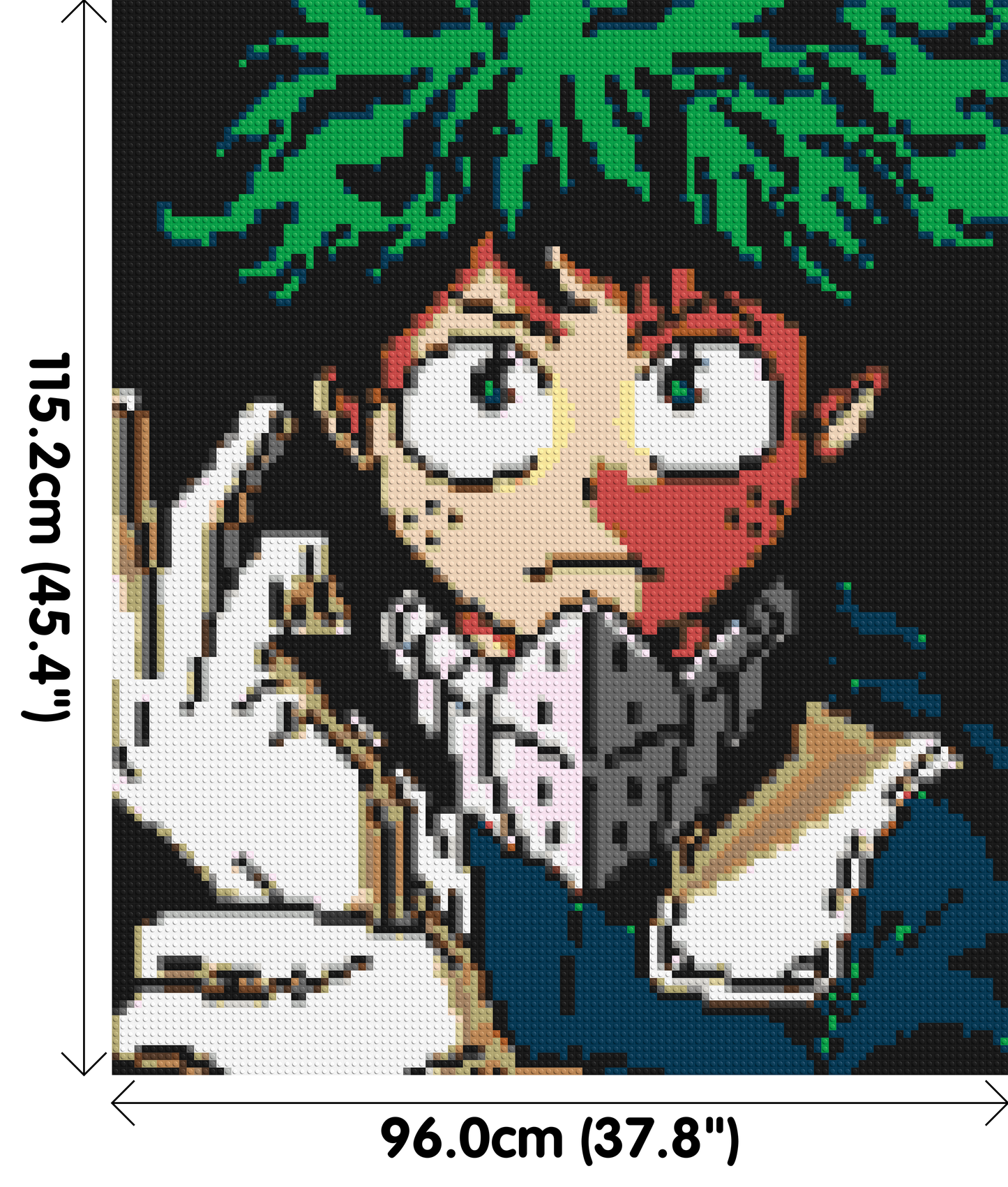 Izuku Midoriya Pixel Art - Brick Art Mosaic Kit 5x6 large