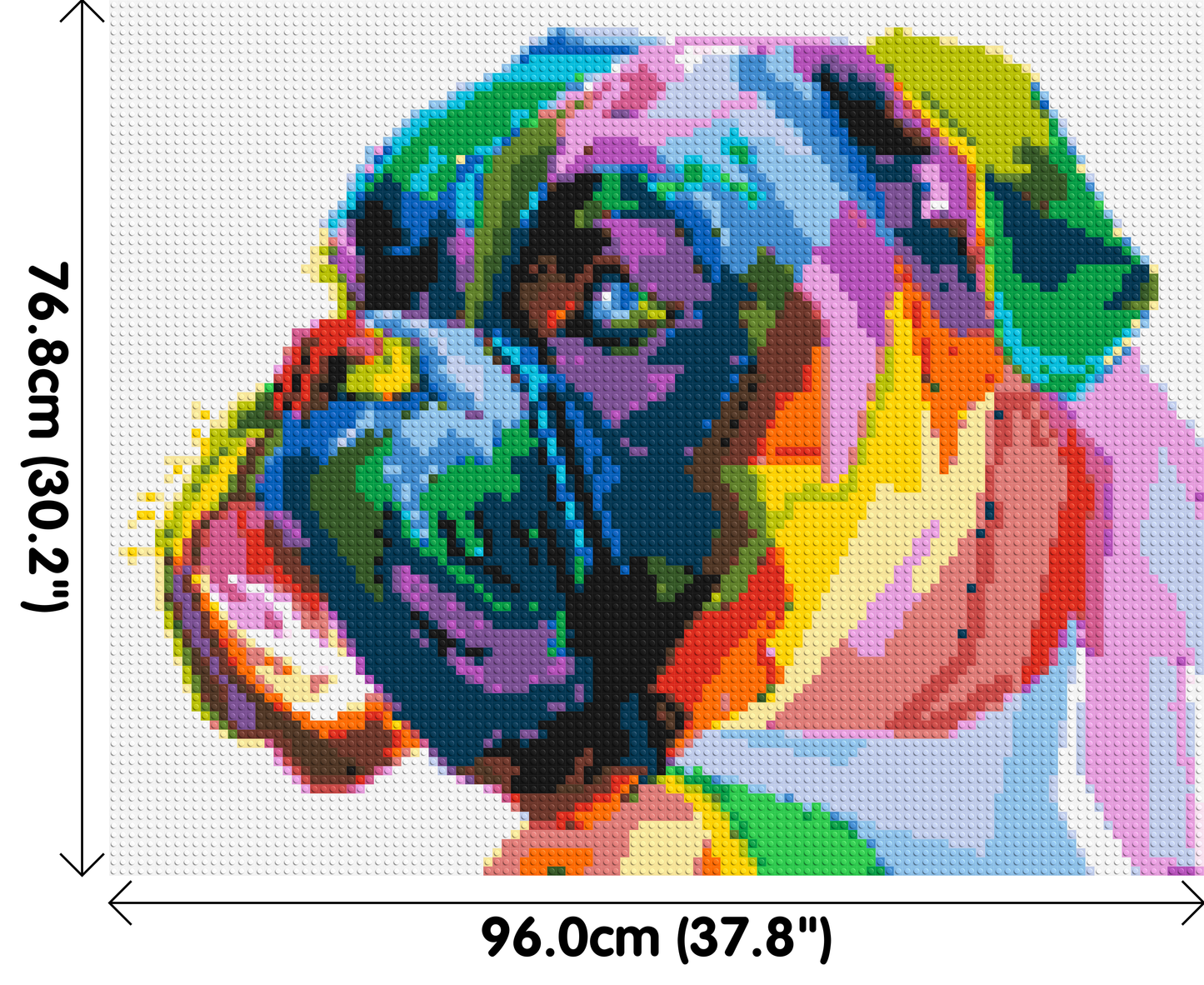 Boxer Colourful Pop Art - Brick Art Mosaic Kit 5x4 large