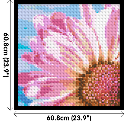Pink Daisy - Brick Art Mosaic Kit 3x3 large