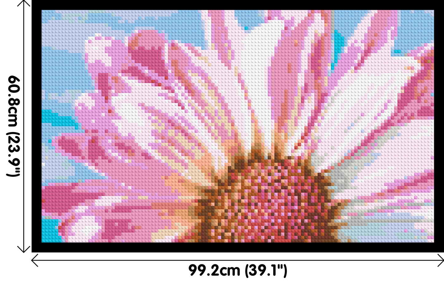 Pink Daisy - Brick Art Mosaic Kit 5x3 large