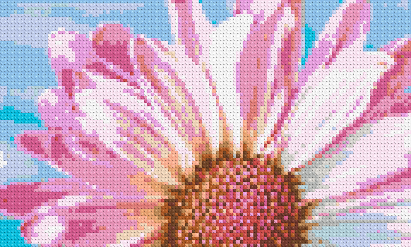 Pink Daisy - Brick Art Mosaic Kit 5x3 large