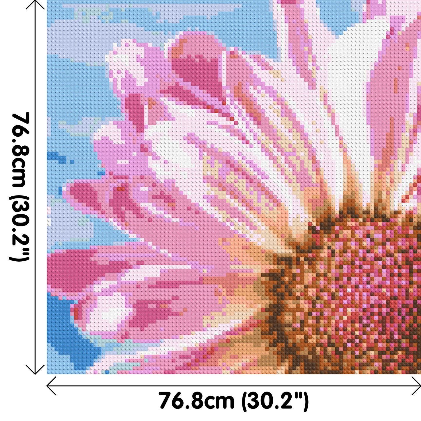 Pink Daisy - Brick Art Mosaic Kit 4x4 large