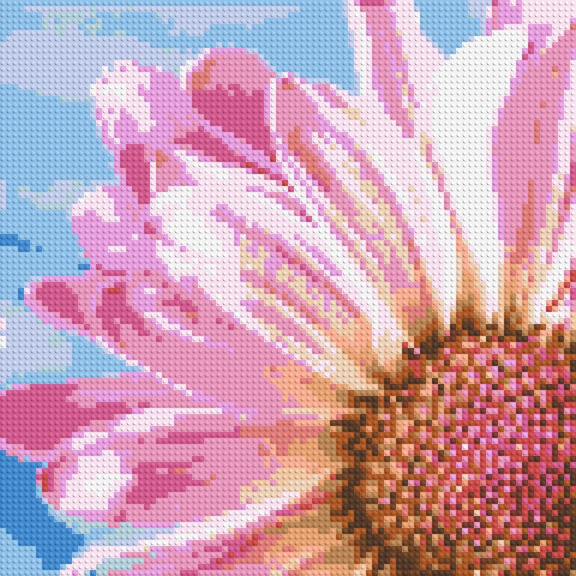 Pink Daisy - Brick Art Mosaic Kit 4x4 large