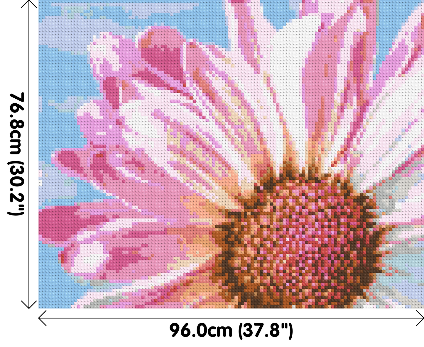 Pink Daisy - Brick Art Mosaic Kit 5x4 large