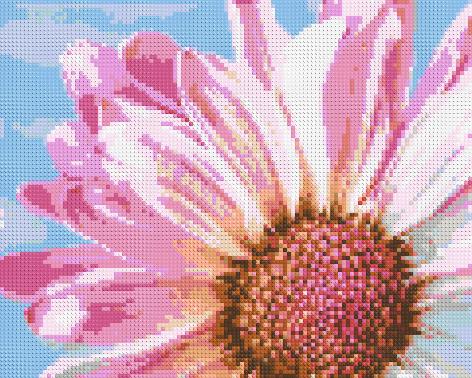 Pink Daisy - Brick Art Mosaic Kit 5x4 large