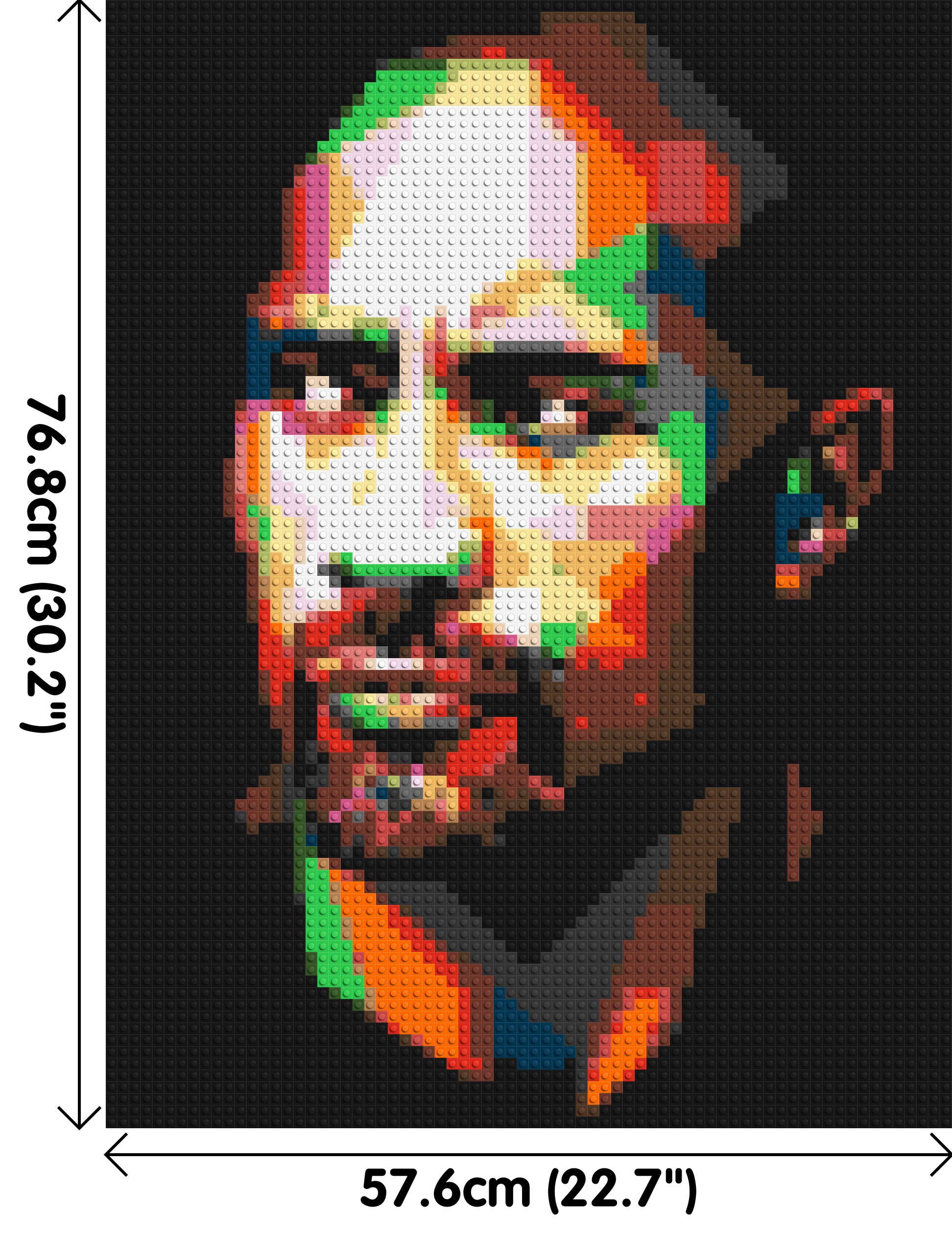 The Rock - Brick Art Mosaic Kit 3x4 dimensions