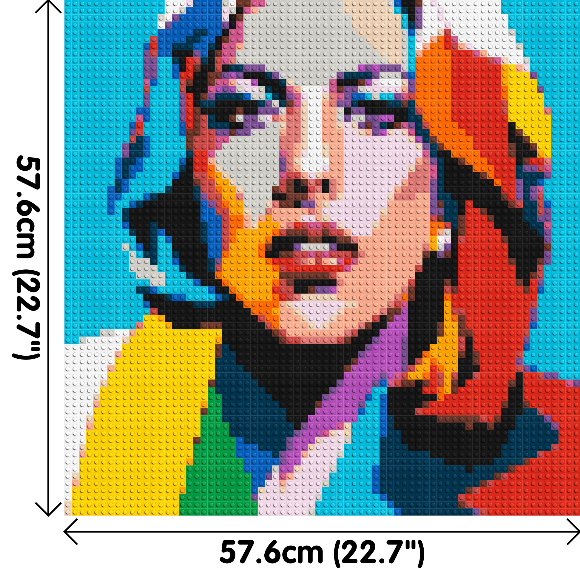 Lady Gaga - Brick Art Mosaic Kit 3x3 dimensions