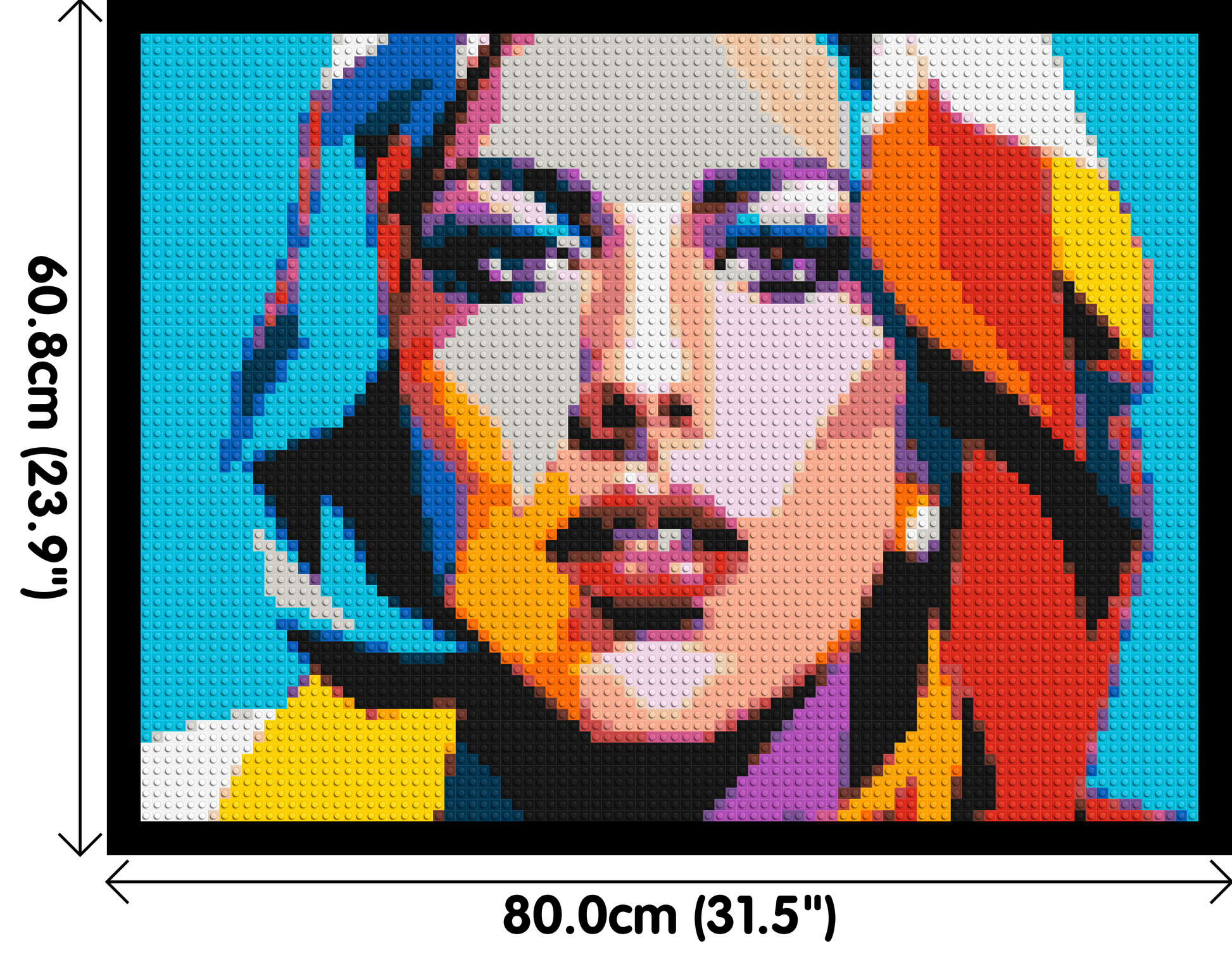 Lady Gaga - Brick Art Mosaic Kit 4x3 dimensions with frame