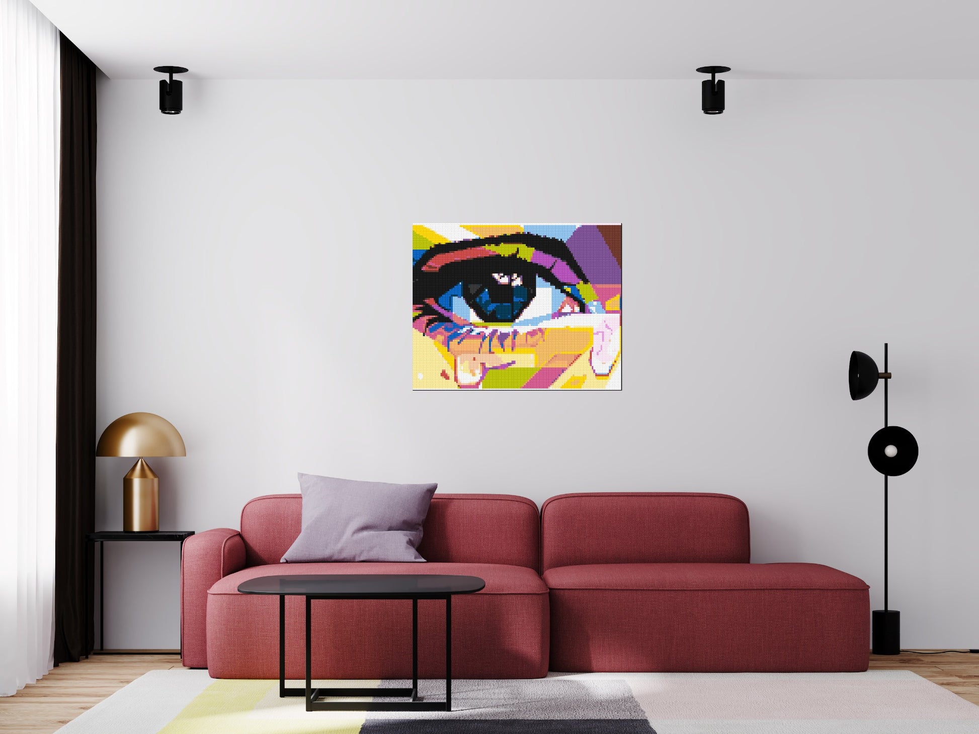 Crying Eye - Brick Art Mosaic Kit 5x4 scene