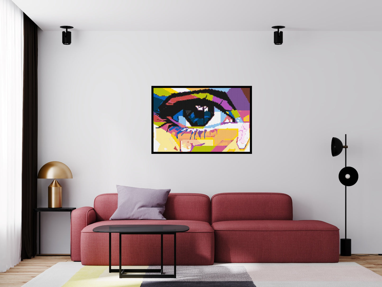 Crying Eye - Brick Art Mosaic Kit 6x4 large