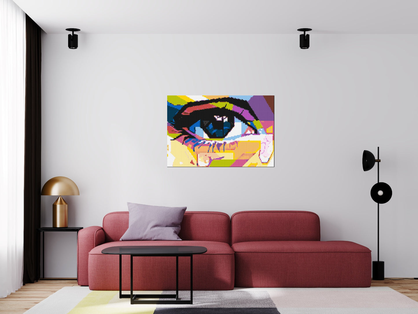 Crying Eye - Brick Art Mosaic Kit 6x4 large