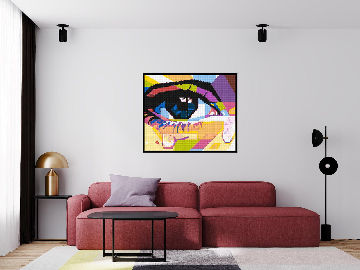 Crying Eye - Brick Art Mosaic Kit 6x5 large