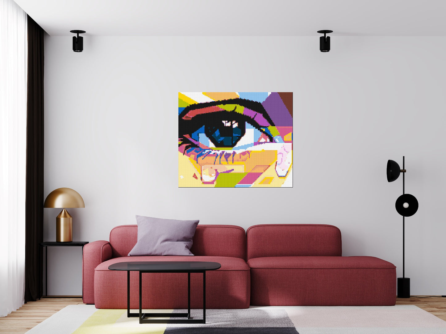 Crying Eye - Brick Art Mosaic Kit 6x5 large