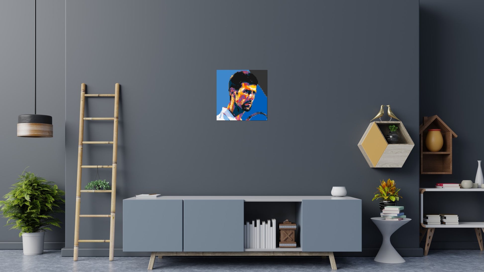 Novak Djokovic - Brick Art Mosaic Kit 3x3 scene