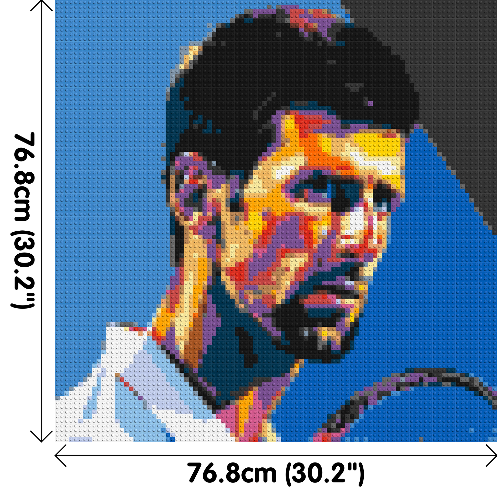 Novak Djokovic - Brick Art Mosaic Kit 4x4 dimensions