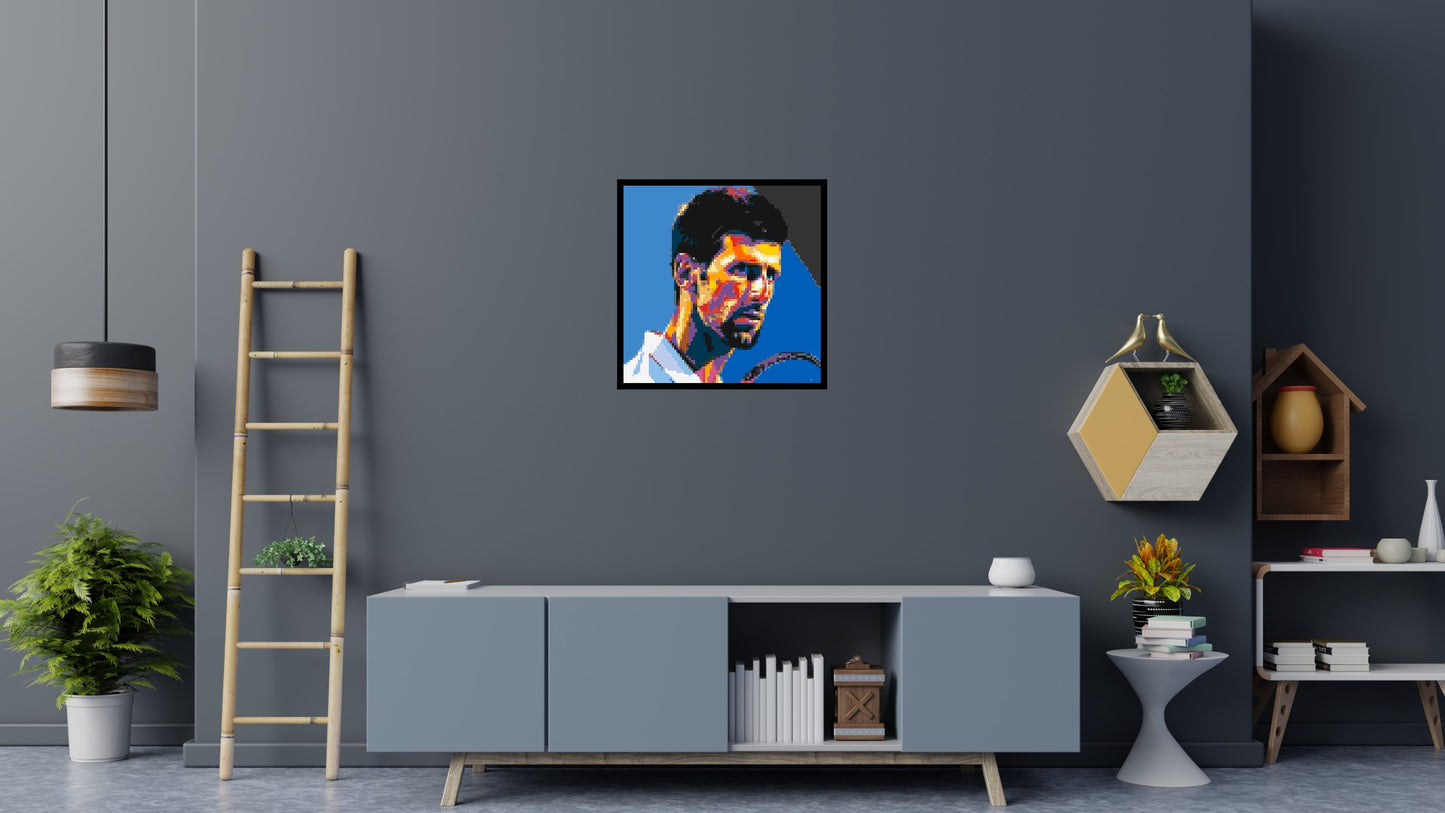 Novak Djokovic - Brick Art Mosaic Kit 4x4 large