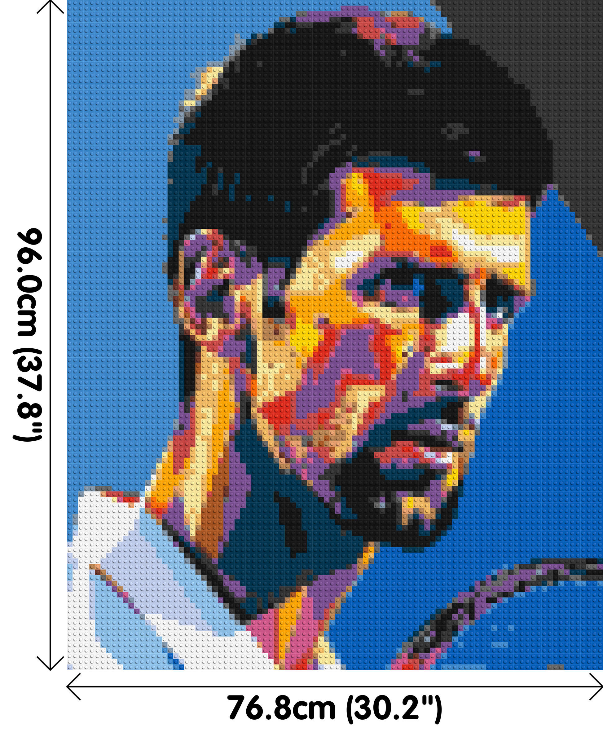 Novak Djokovic - Brick Art Mosaic Kit 4x5 dimensions