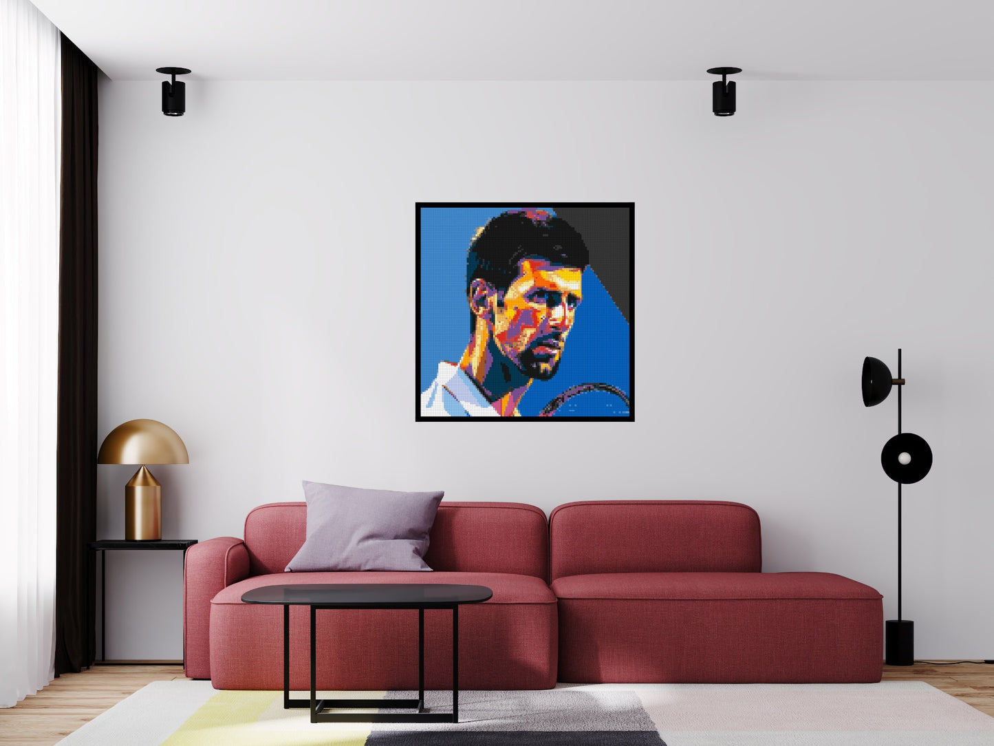 Novak Djokovic - Brick Art Mosaic Kit 5x5 large