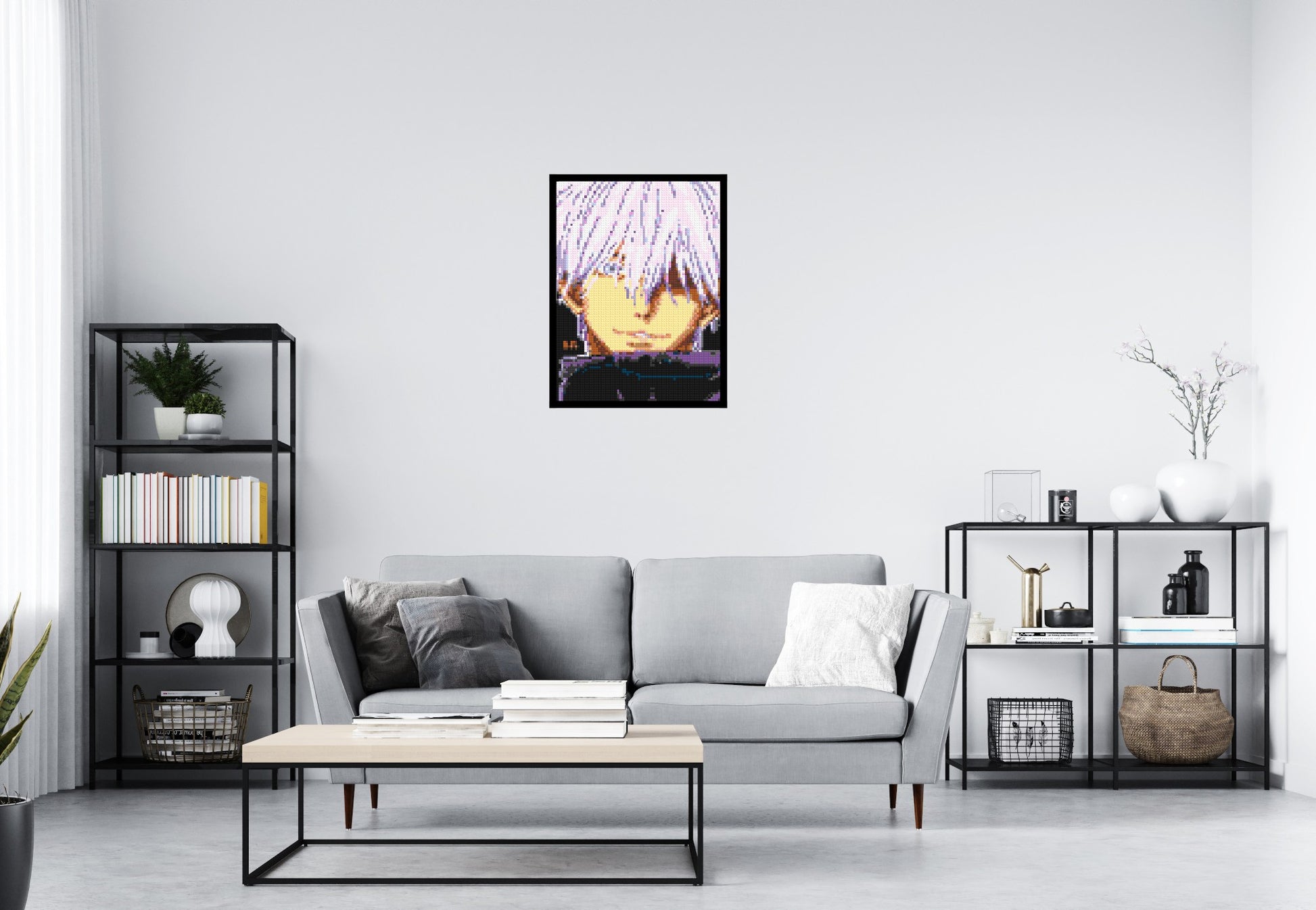 Satoru Gojo - Brick Art Mosaic Kit 3x4 scene with frame