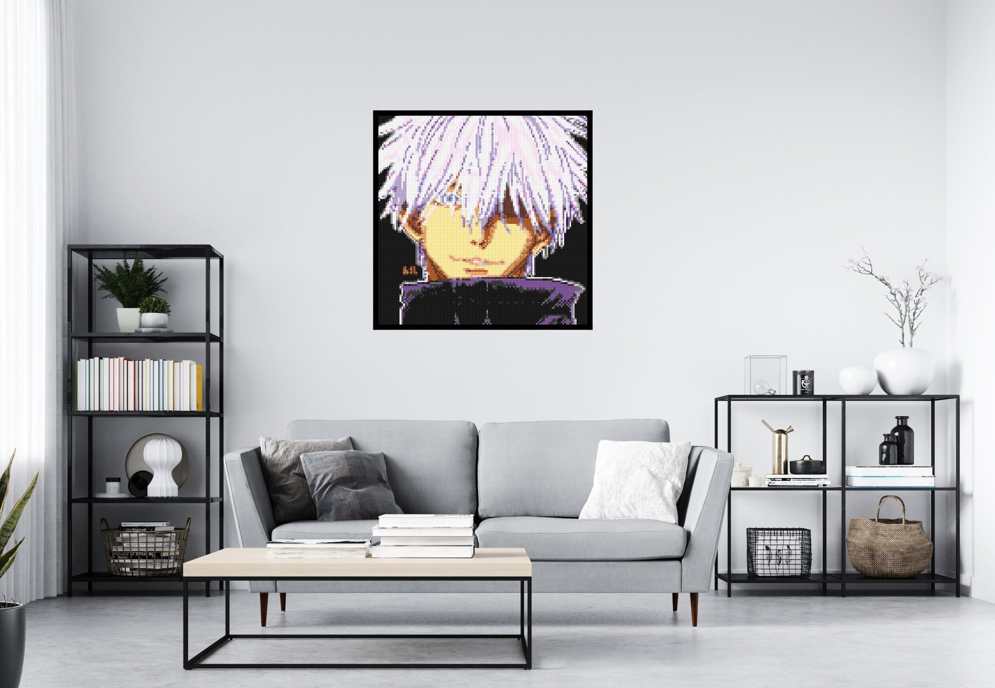 Satoru Gojo - Brick Art Mosaic Kit 5x5 scene with frame