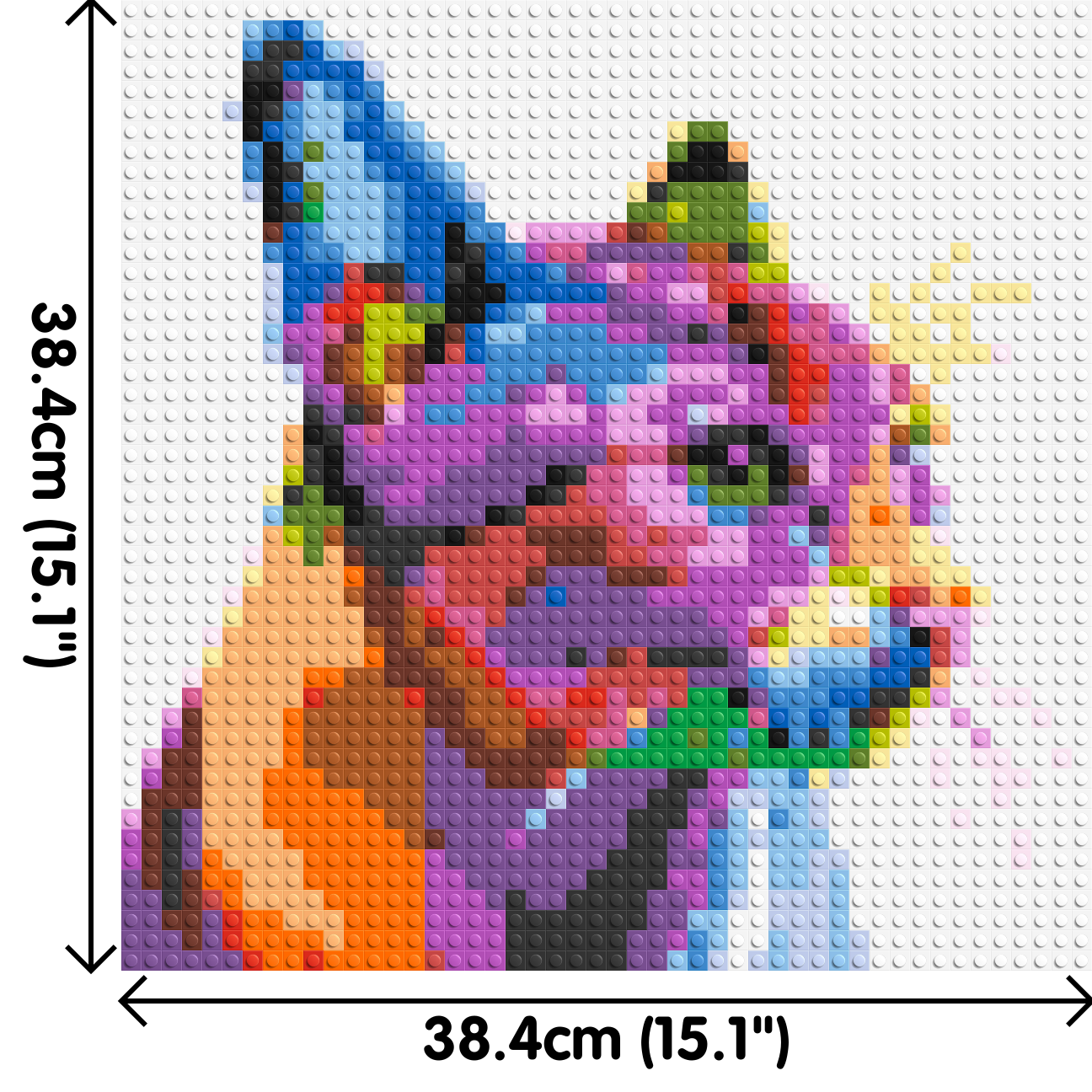 Cat #1 Colourful Pop Art - Brick Art Mosaic Kit 2x2 dimensions
