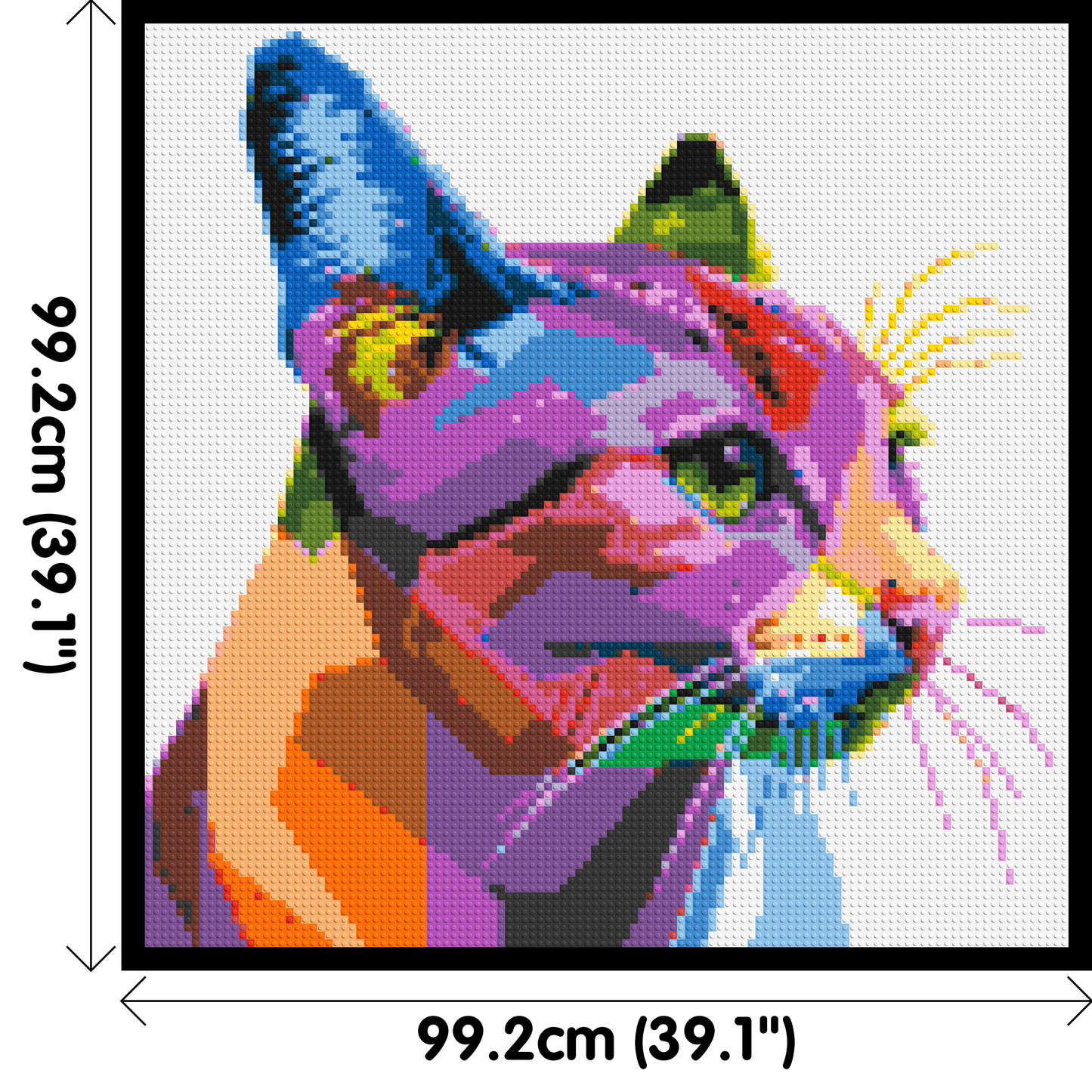 Cat #1 Colourful Pop Art - Brick Art Mosaic Kit 5x5 large