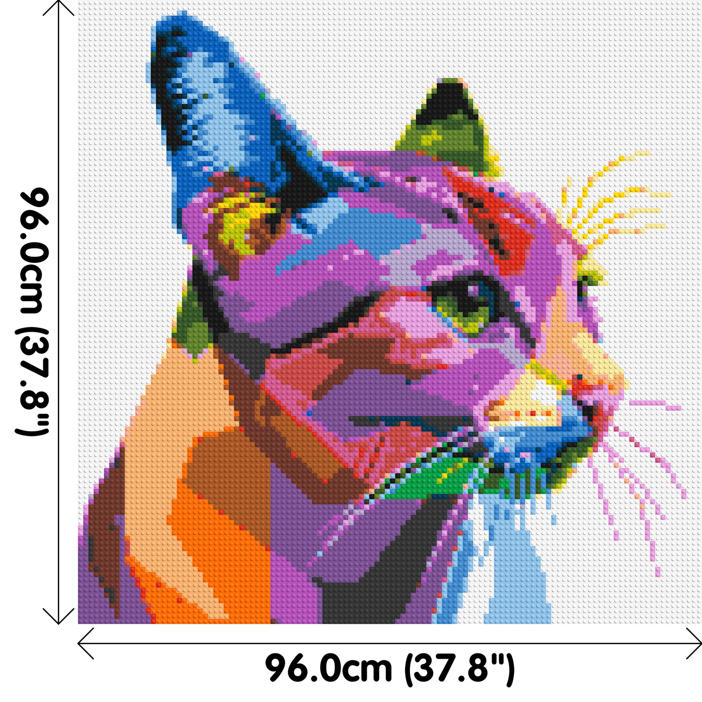 Cat #1 Colourful Pop Art - Brick Art Mosaic Kit 5x5 large