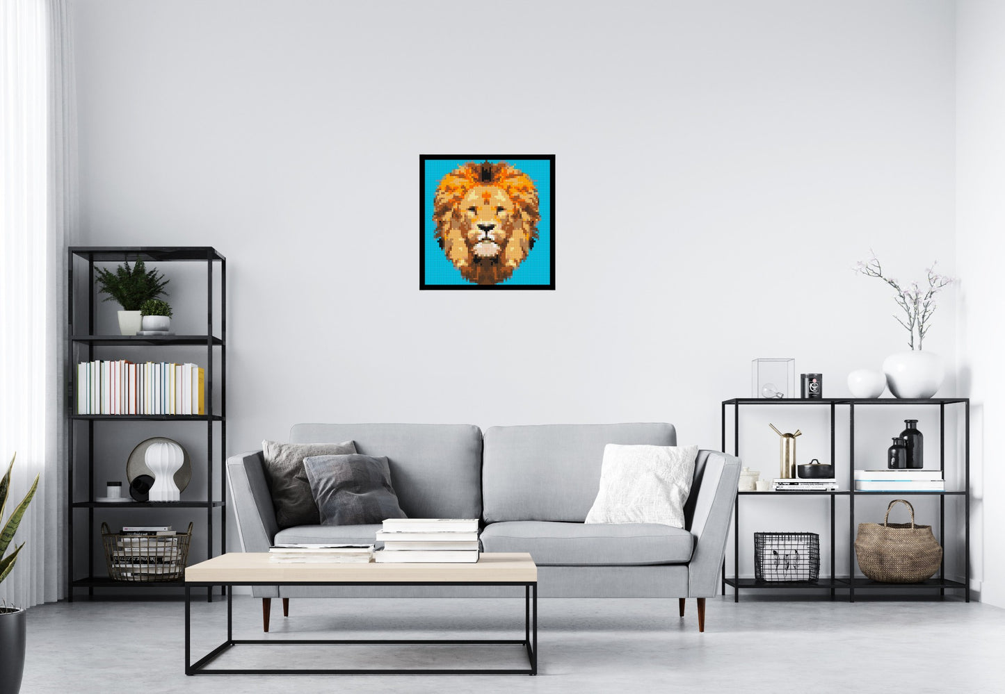 Lion King Pop Art - Brick Art Mosaic Kit 3x3 large