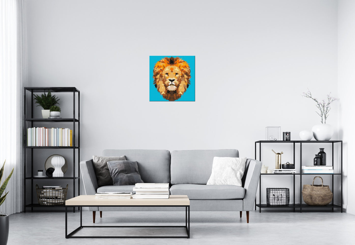 Lion King Pop Art - Brick Art Mosaic Kit 3x3 large