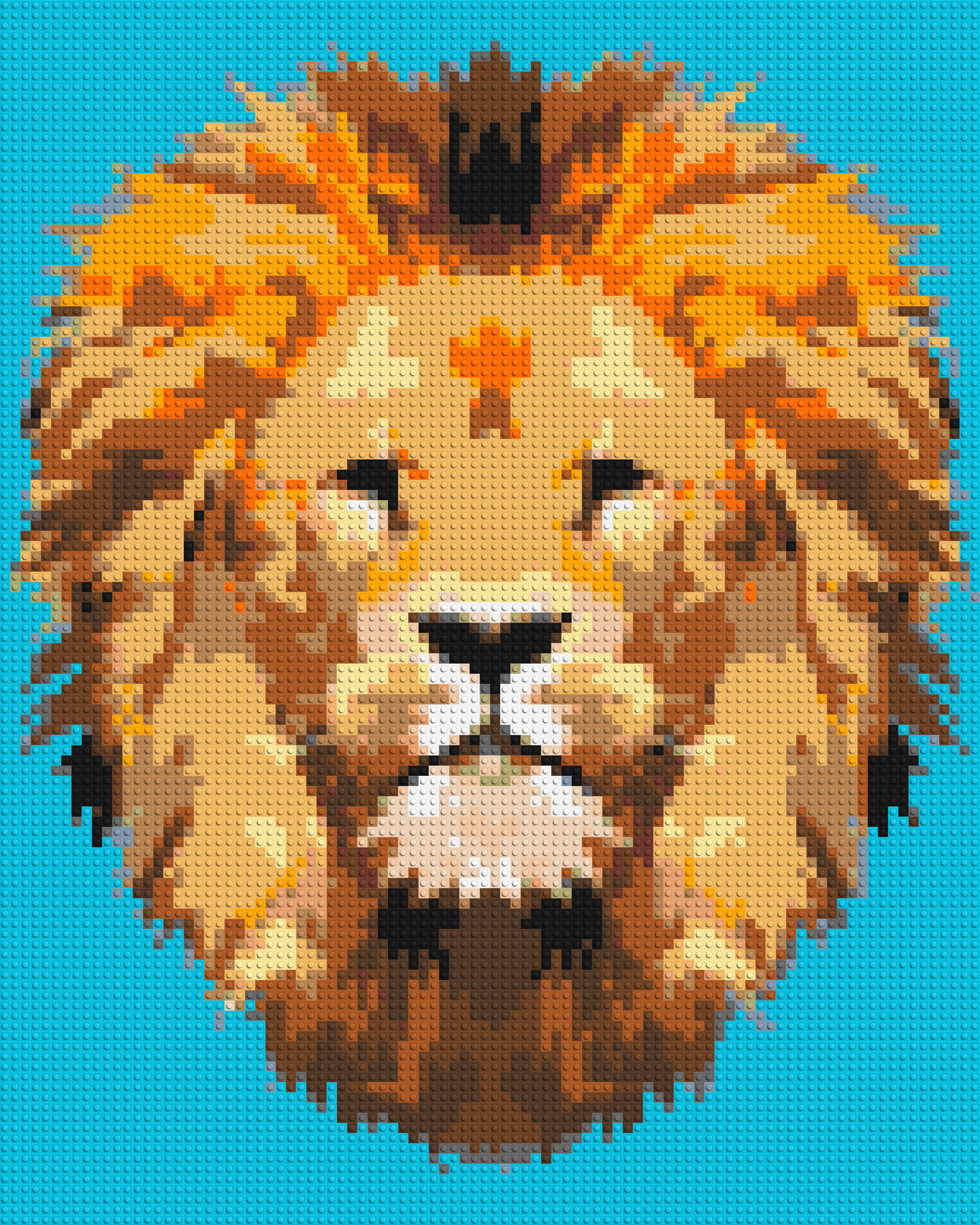 Lion King Pop Art - Brick Art Mosaic Kit 4x5 large