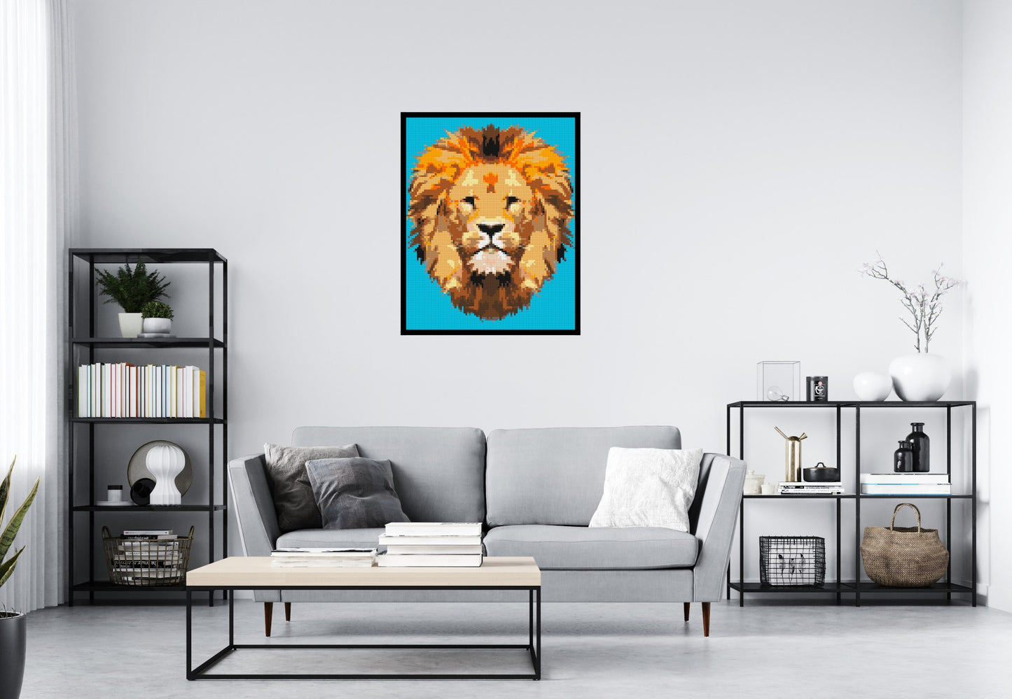 Lion King Pop Art - Brick Art Mosaic Kit 4x5 large