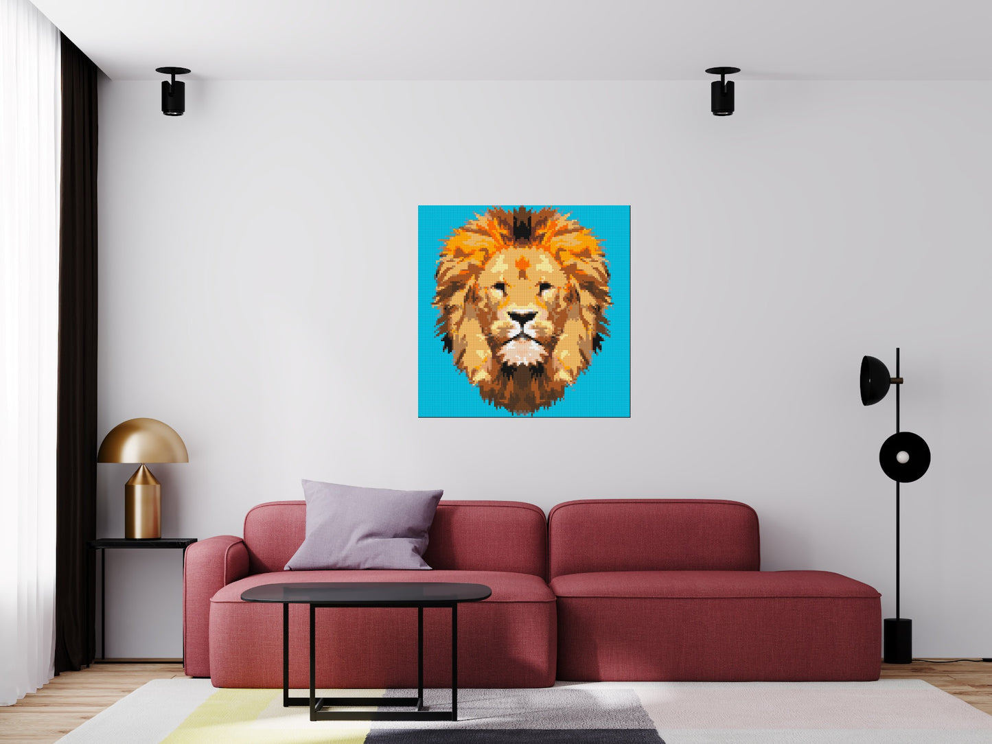 Lion King Pop Art - Brick Art Mosaic Kit 5x5 large