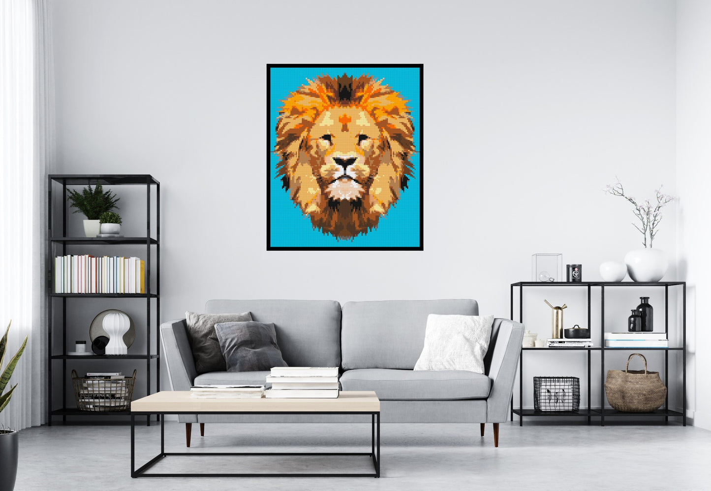 Lion King Pop Art - Brick Art Mosaic Kit 5x6 large