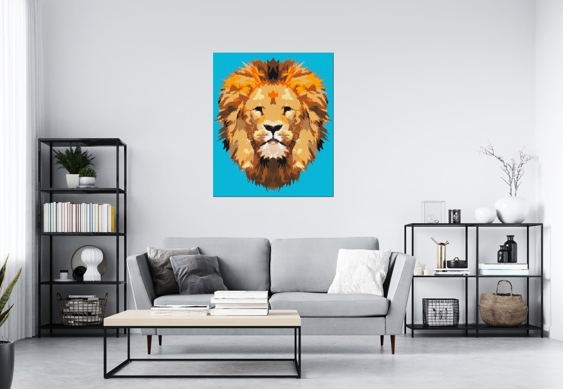 Lion King Pop Art - Brick Art Mosaic Kit 5x6 scene