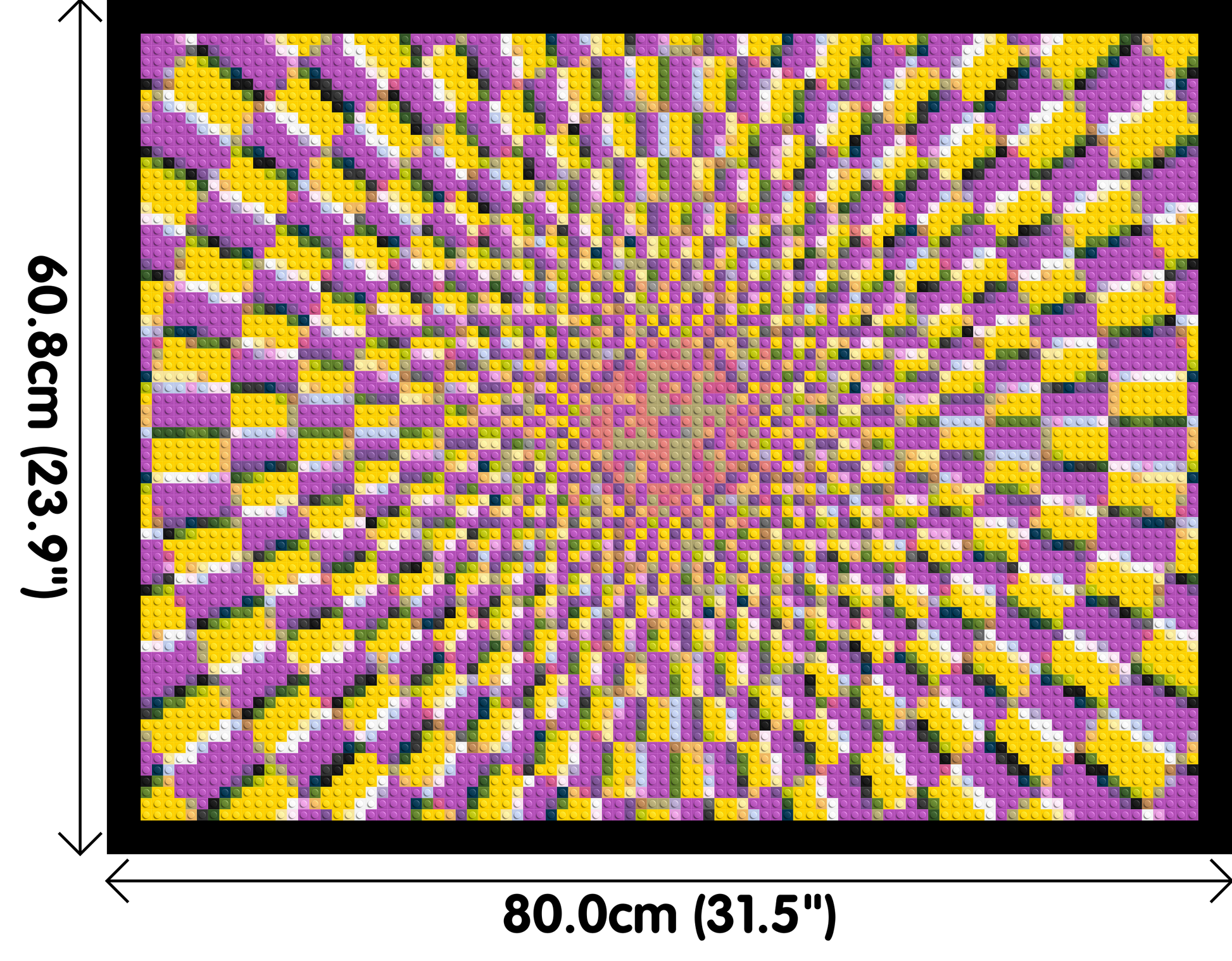 Abstract Pattern #5 - Brick Art Mosaic Kit 4x3 dimensions with frame