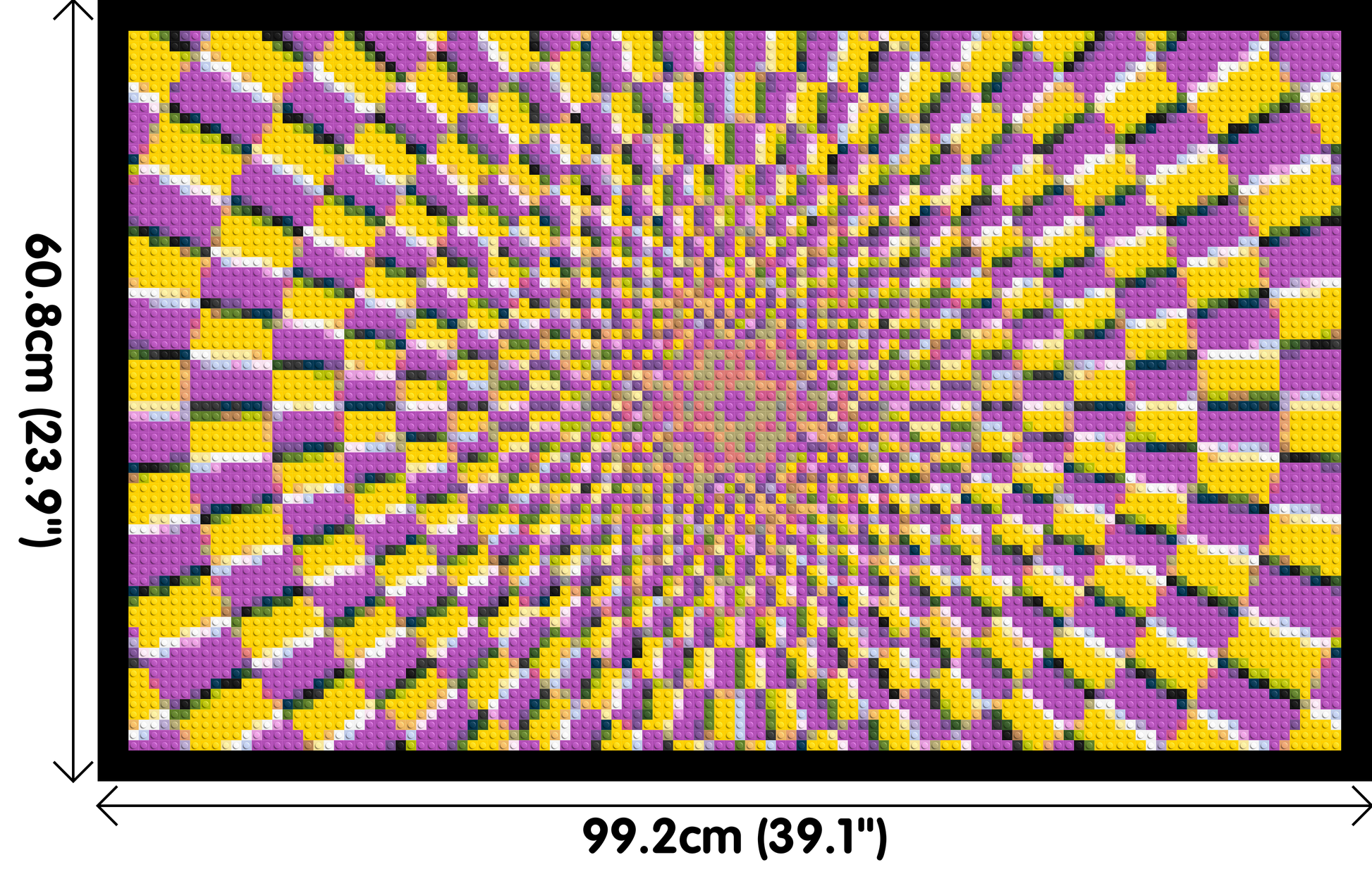 Abstract Pattern #5 - Brick Art Mosaic Kit 5x3 dimensions with frame