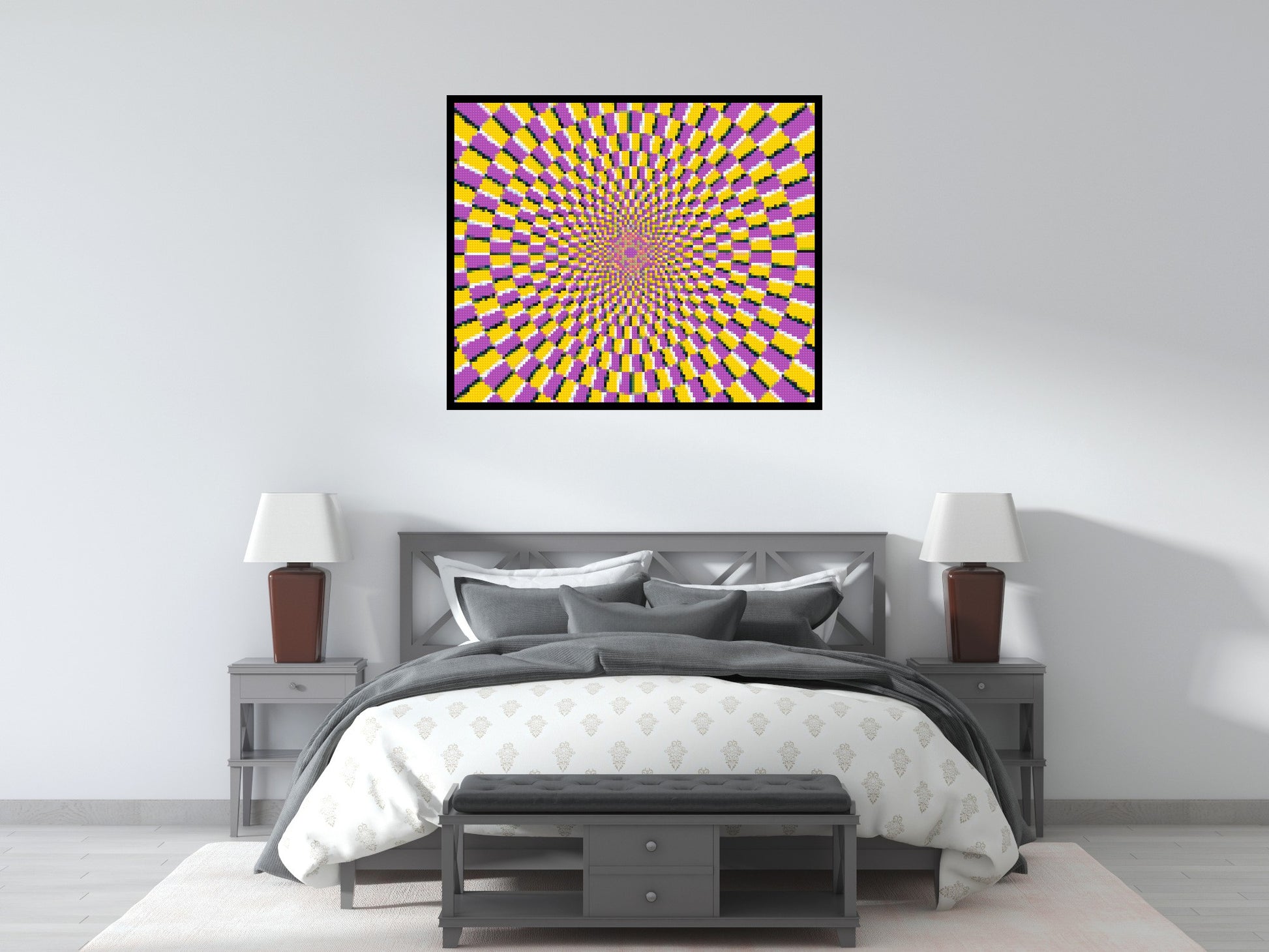 Abstract Pattern #5 - Brick Art Mosaic Kit 6x5 scene with frame