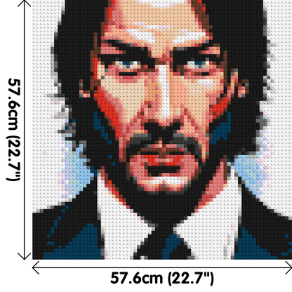 Keanu Reeves as John Wick - Brick Art Mosaic Kit 3x3 large