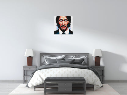 Keanu Reeves as John Wick - Brick Art Mosaic Kit 3x3 large