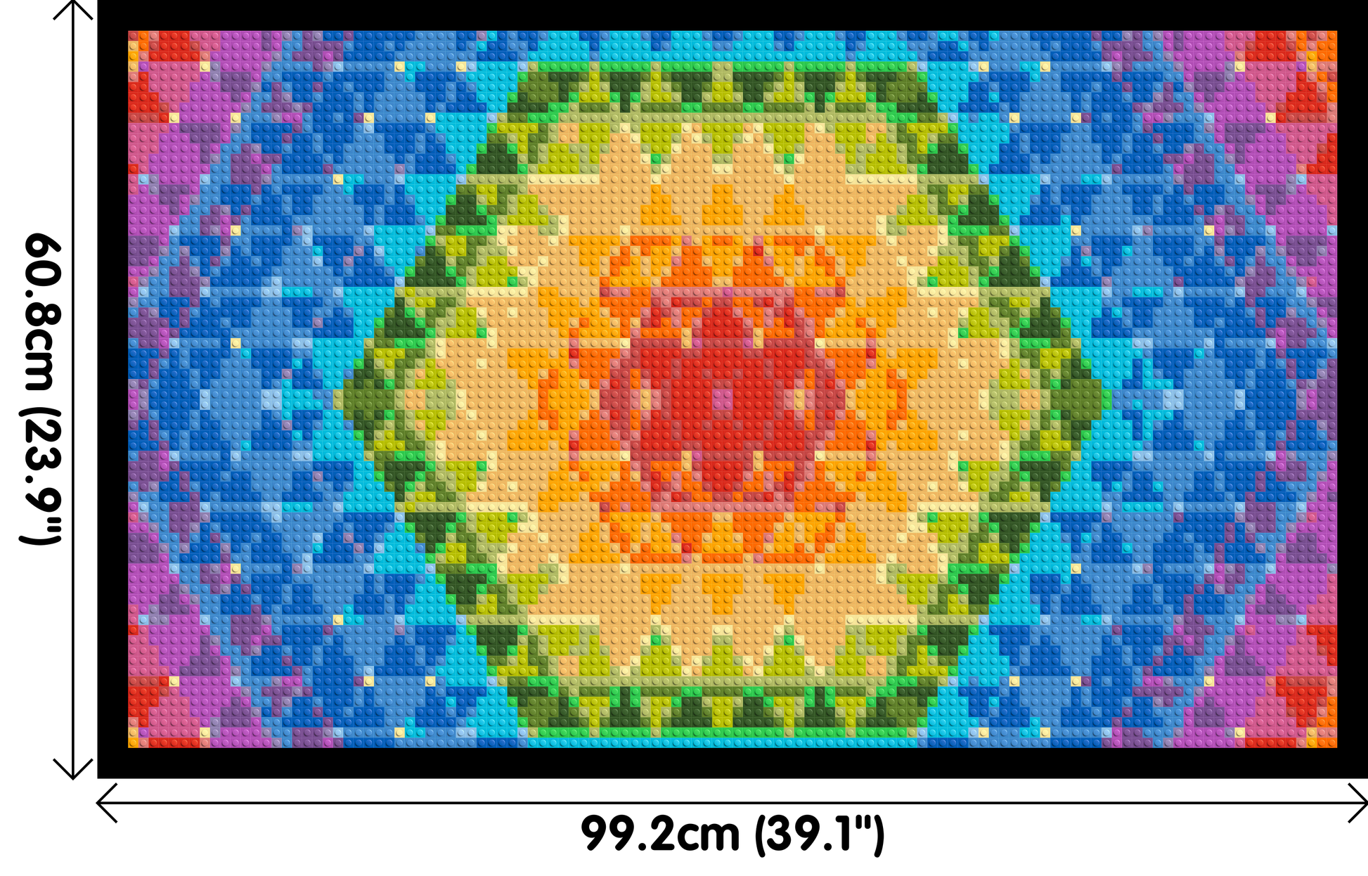 Abstract Pattern #8 - Brick Art Mosaic Kit 5x3 dimensions with frame