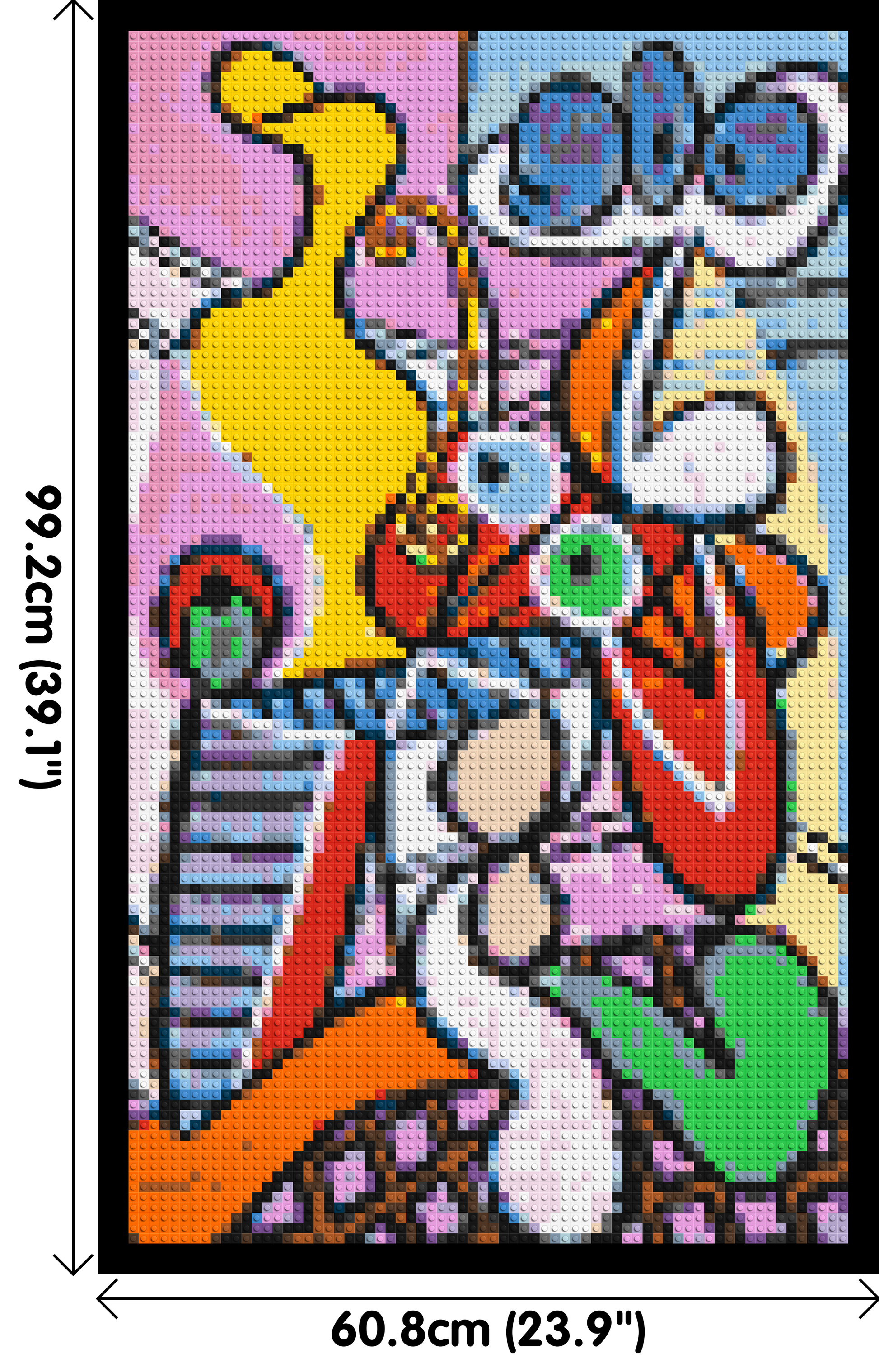 Great Still Life on a Pedestal by Pablo Picasso - Brick Art Mosaic Kit 3x5 dimensions with frame