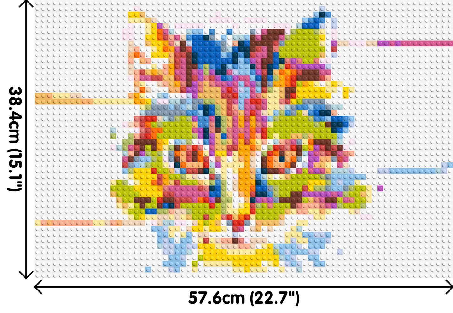 Abstract Cat Colourful Pop Art - Brick Art Mosaic Kit 3x2 large