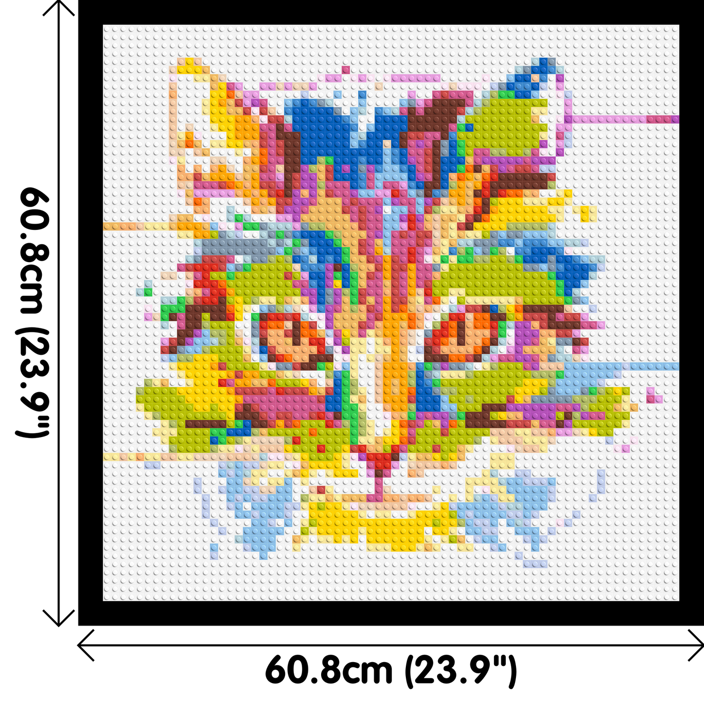 Abstract Cat Colourful Pop Art - Brick Art Mosaic Kit 3x3 large
