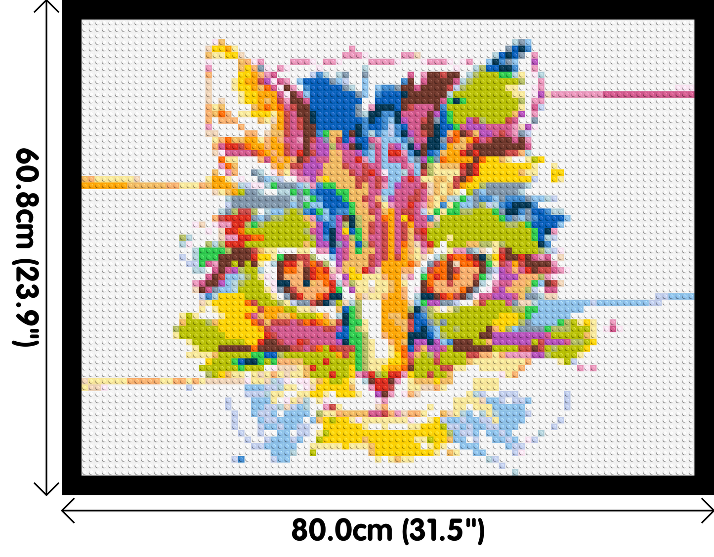 Abstract Cat Colourful Pop Art - Brick Art Mosaic Kit 4x3 large