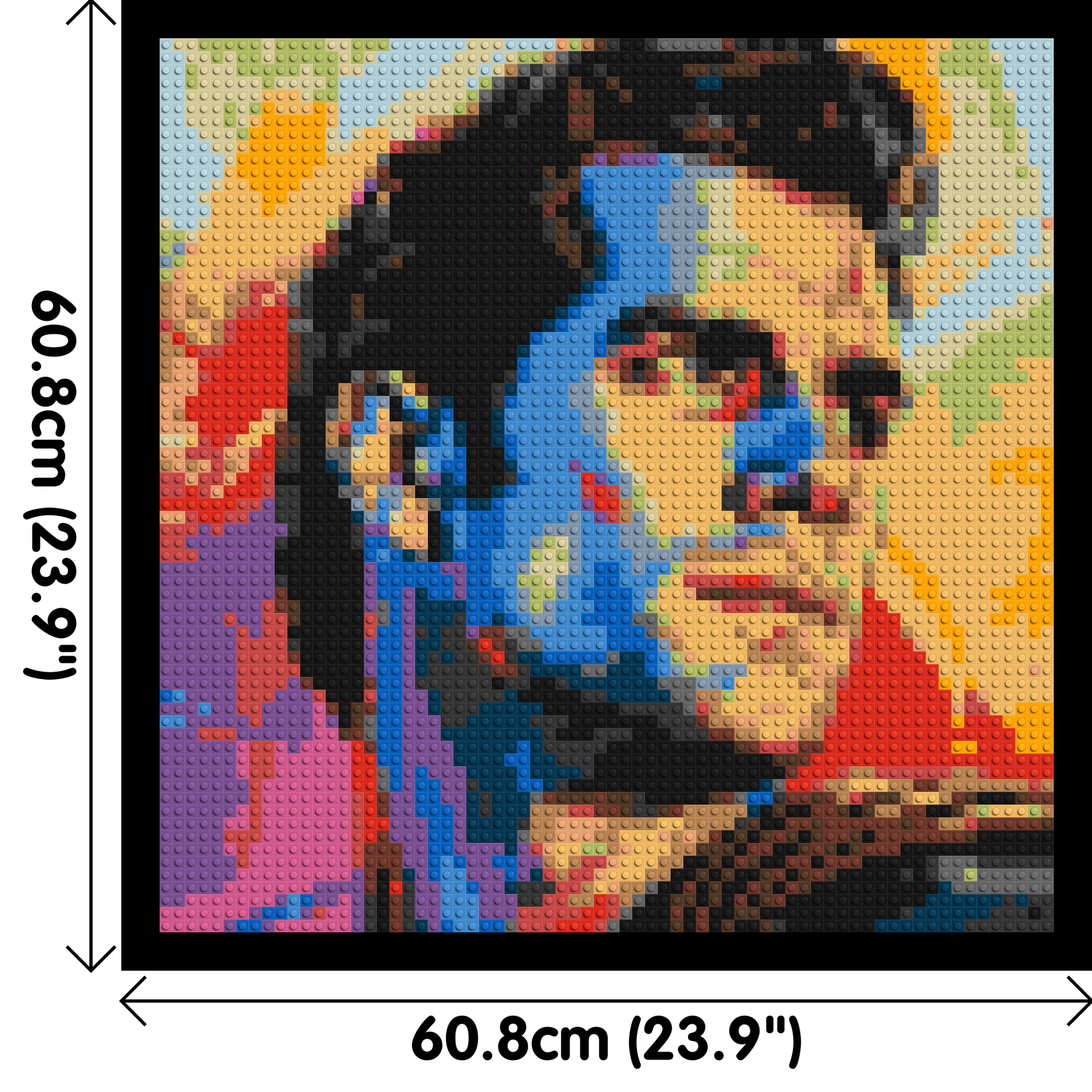 Henry Cavill - Brick Art Mosaic Kit 3x3 dimensions with frame